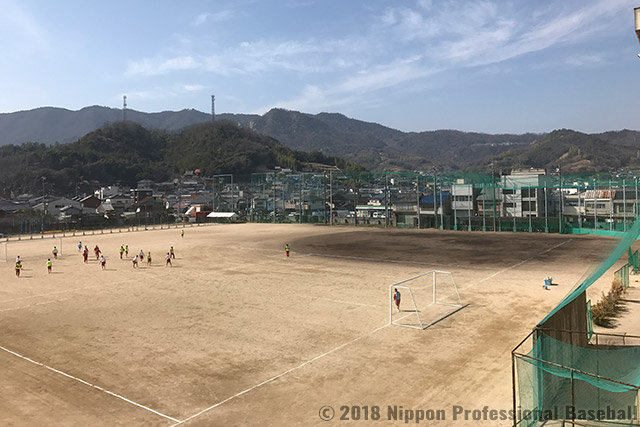 現在の尾道商業グラウンド