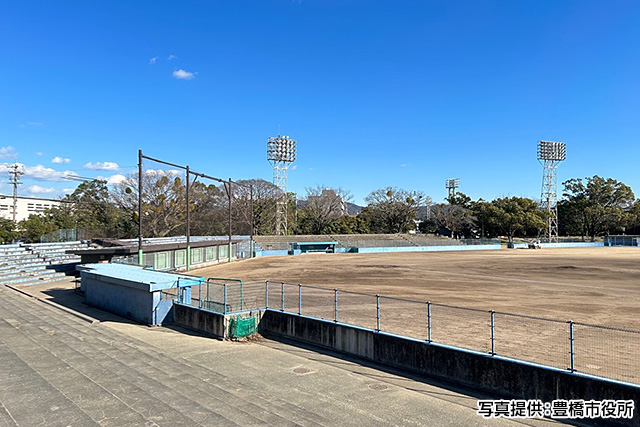 一リーグ時代を含め公式戦30試合を開催した豊橋市営球場