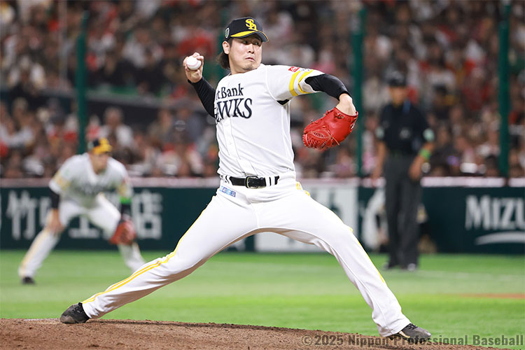 ソフトバンクは9回から4番手・杉山一樹が登板、三者凡退に抑えて味方の反撃を待つ