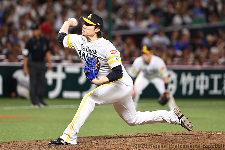 ソフトバンクは8回から5番手・松本裕樹が登板